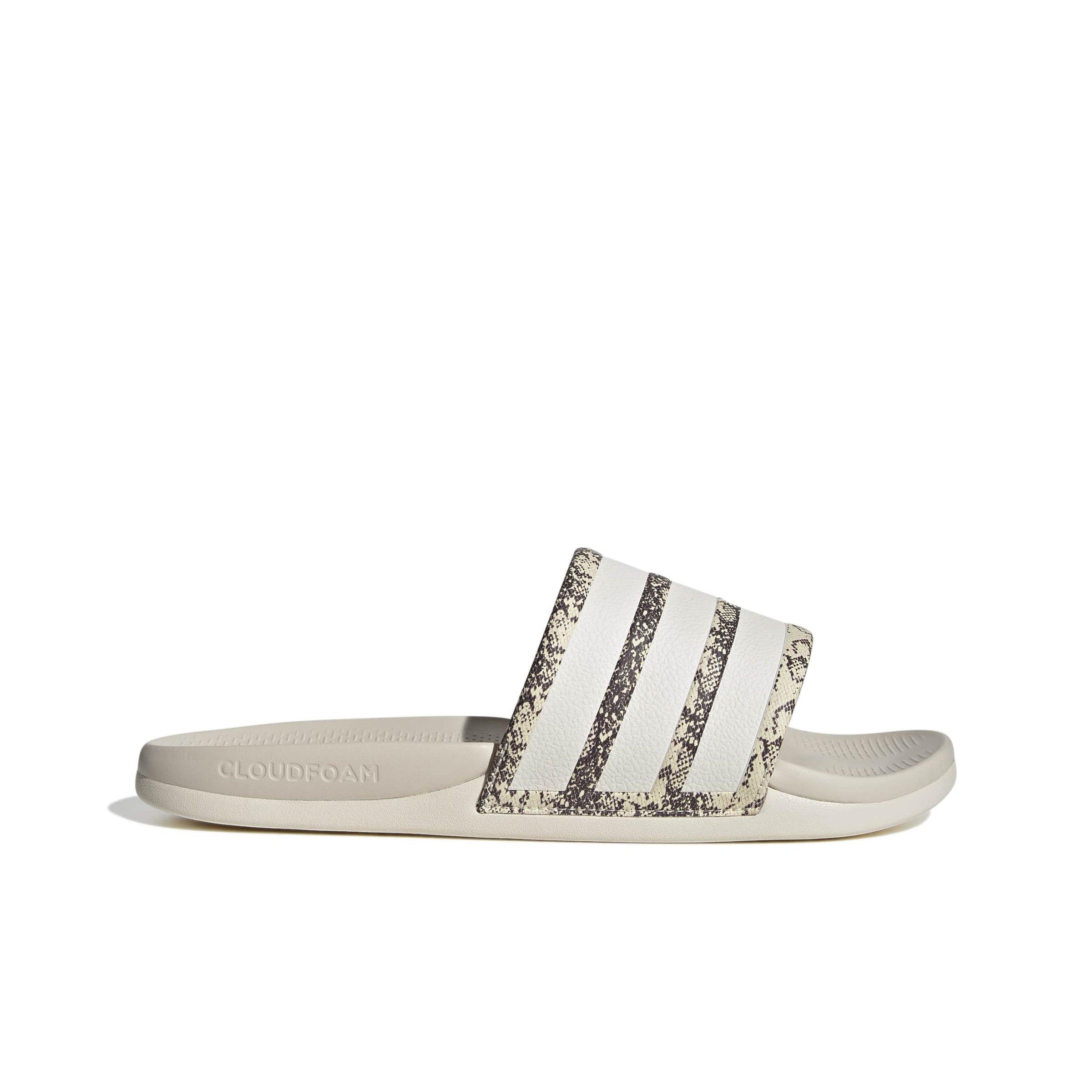 adidas Adilette Comfort 2.0 "Chalk White/Chalk White/Chalk White" Men's Slide - WHITE/WHITE/WHITE